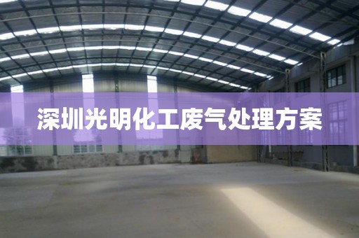 深圳光明化工废气处理方案
