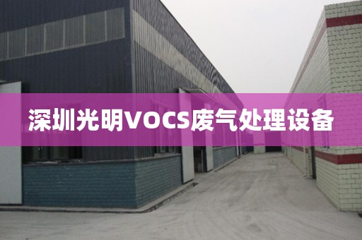 深圳光明VOCS废气处理设备